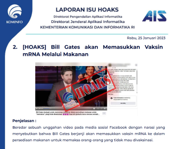 Isu Hoaks 25 Januari 2023