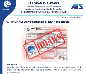 Isu Hoaks 26 Januari 2023
