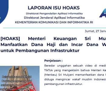Isu Hoaks 27 Januari 2023
