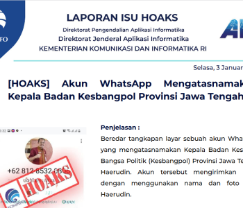 Isu Hoaks 3 Januari 2023