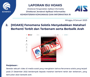 Isu Hoaks 8 Januari 2023