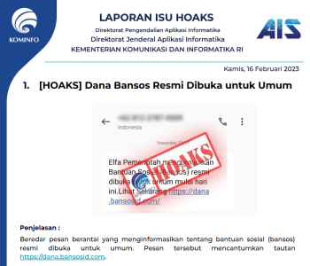 Isu Hoaks 16 Februari 2023