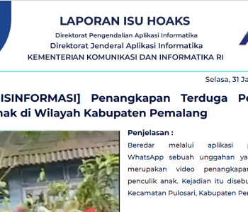 Isu Hoaks 31 Januari 2023