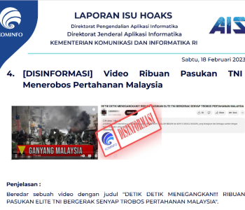 Isu Hoaks & Disinformasi 18 Februari 2023