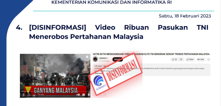 Isu Hoaks & Disinformasi 18 Februari 2023