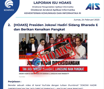 Isu Hoaks & Disinformasi 24 Februari 2023
