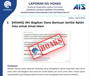 Isu Hoaks 1 April 2023