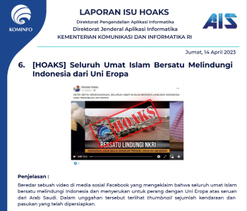 Isu Hoaks 14 April 2023