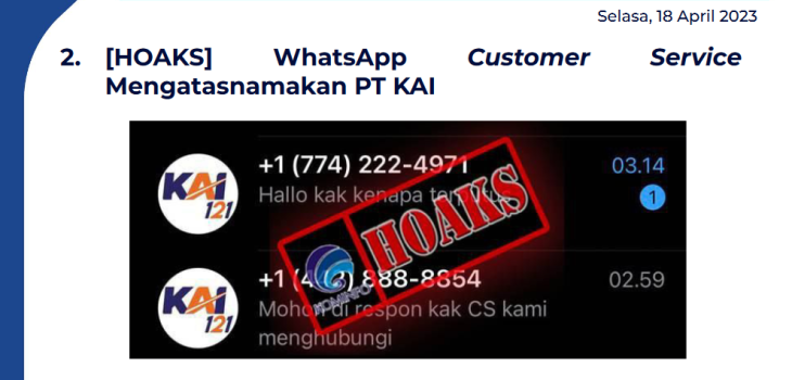 Isu Hoaks 18 April 2023