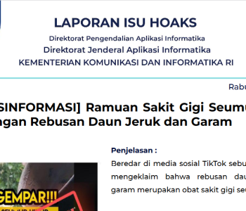Isu Hoaks 19 April 2023
