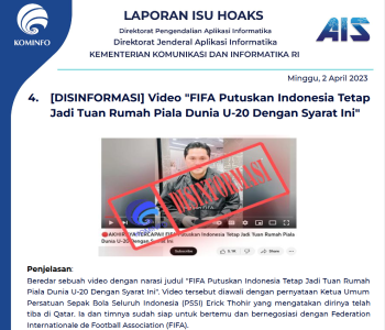 Isu Hoaks 2 April 2023