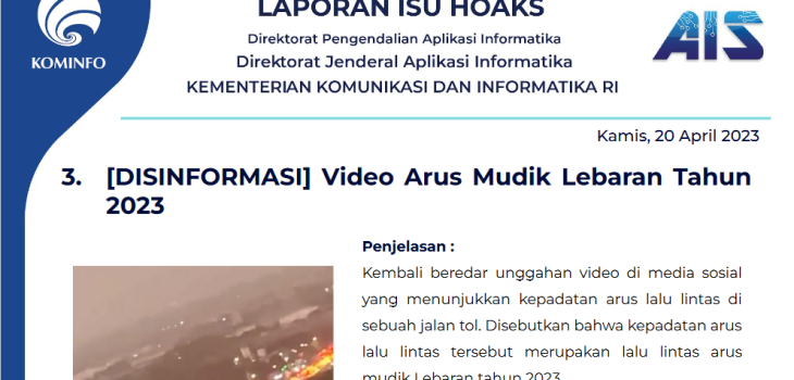 Isu Hoaks 20 April 2023