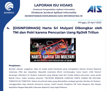Isu Hoaks 23 April 2023