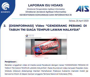 Isu Hoaks 25 April 2023