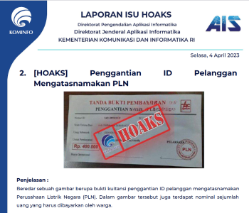 Isu Hoaks 4 April 2023