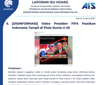 Isu Hoaks 6 April 2023