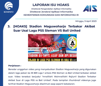 Isu Hoaks 9 April 2023