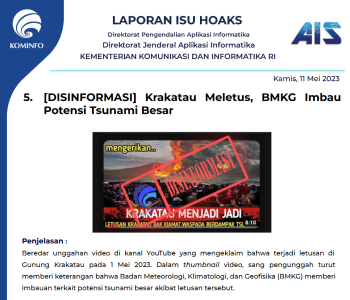 Isu Hoaks 11 Mei 2023
