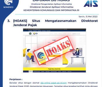 Isu Hoaks 15 Mei 2023