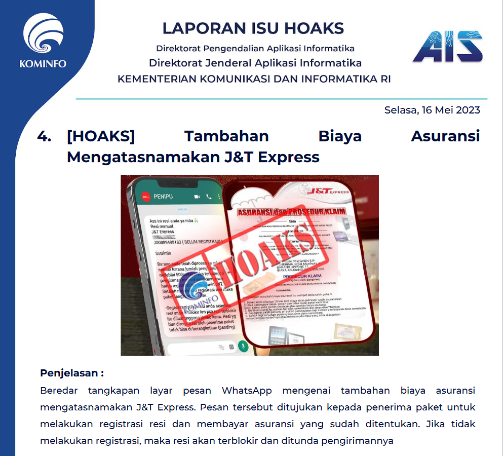 Isu Hoaks 16 Mei 2023