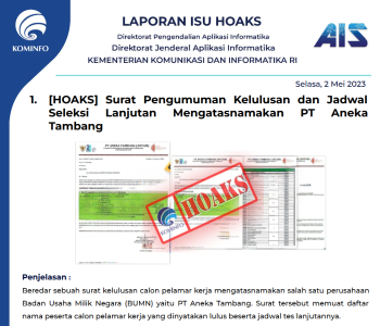 Isu Hoaks 2 Mei 2023