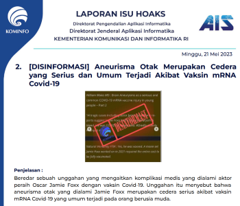 Isu Hoaks 21 Mei 2023