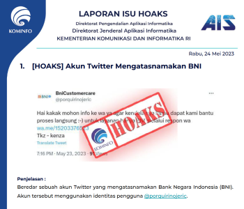 Isu Hoaks 24 Mei 2023