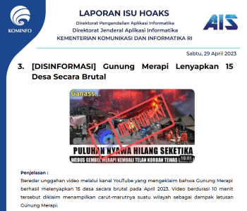 Isu Hoaks 29 April 2023