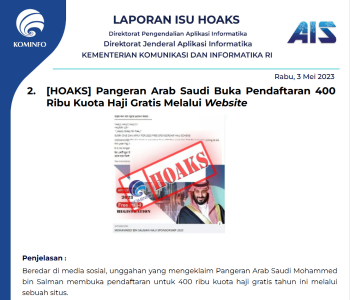 Isu Hoaks 3 Mei 2023