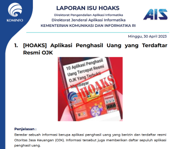 Isu Hoaks 30 April 2023
