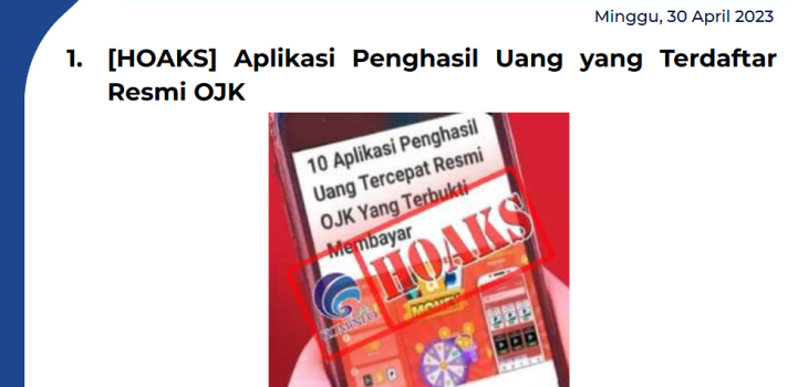 Isu Hoaks 30 April 2023