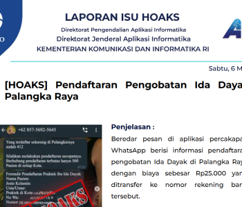 Isu Hoaks 6 Mei 2023