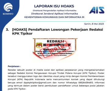Isu Hoaks 8 Mei 2023