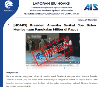 Isu Hoaks & DIsinformasi 27 Mei 2023