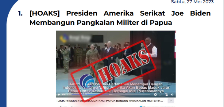 Isu Hoaks & DIsinformasi 27 Mei 2023