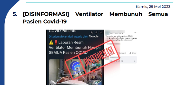 Isu Hoaks & Disinformasi 25 Mei 2023