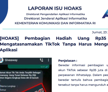 Isu Hoaks 23 Juni 2023