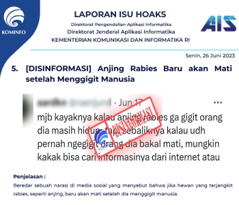 Isu Hoaks 26 Juni 2023