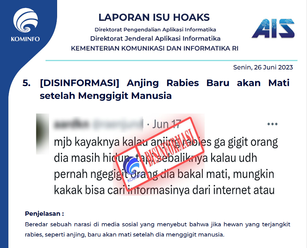 Isu Hoaks 26 Juni 2023