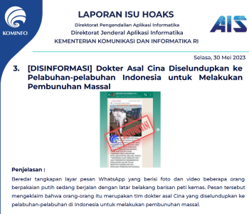 Isu Hoaks 30 Mei 2023