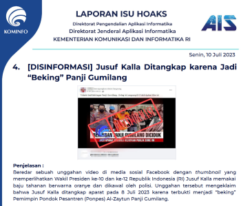 Isu Hoaks 10 Juli 2023
