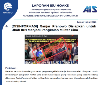 Isu Hoaks 14 Juli 2023