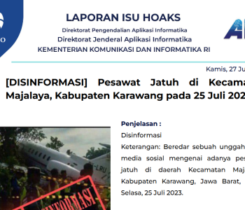 Isu Hoaks 27 Juli 2023