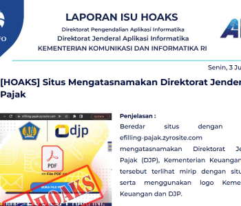 Isu Hoaks 3 Juli 2023