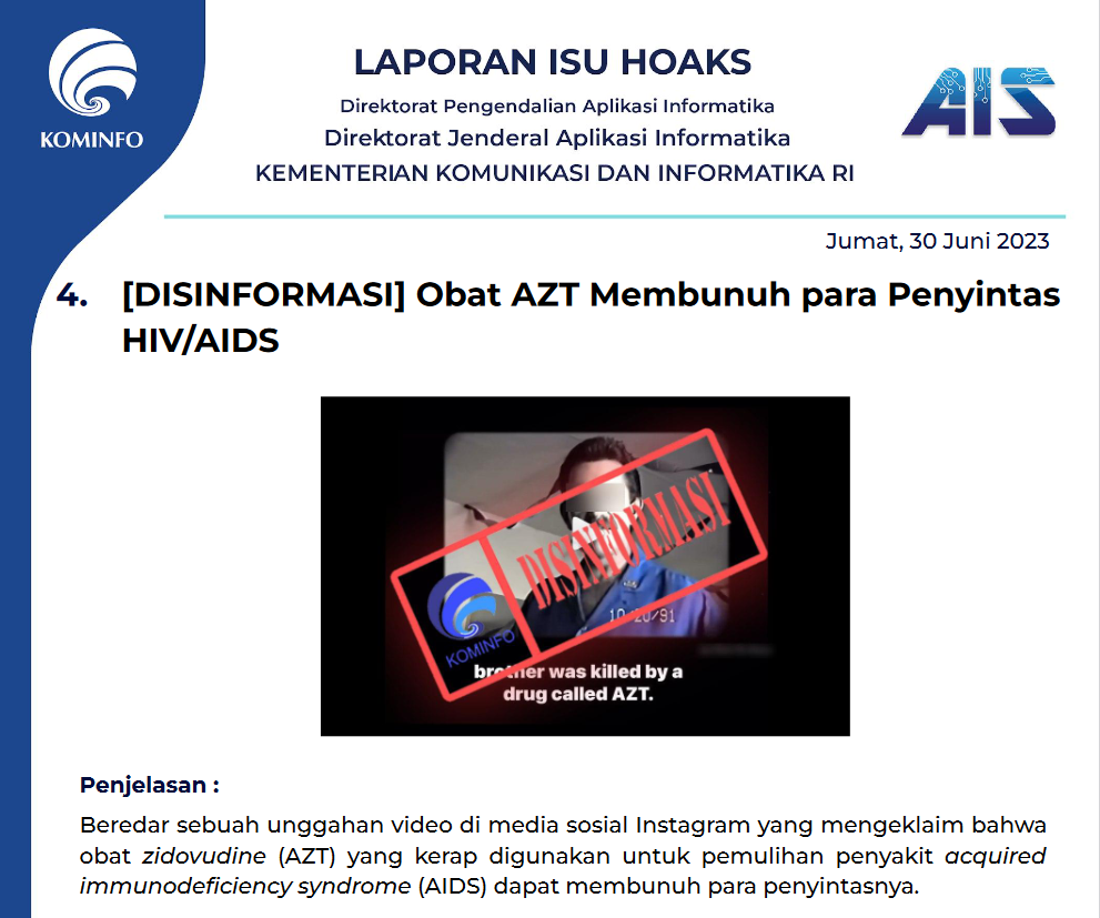 Isu Hoaks 30 Juni 2023