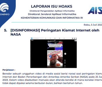 Isu Hoaks 5 Juli 2023