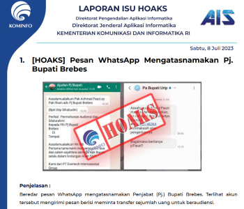 Isu Hoaks 8 Juli 2023