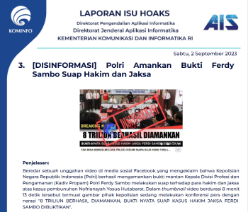 Isu Hoaks 2 September 2023