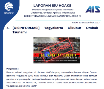 Isu Hoaks 20 September 2023