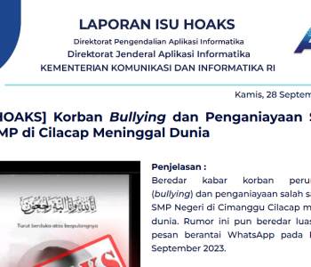 Isu Hoaks 28 September 2023